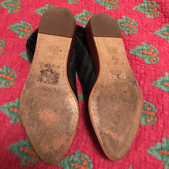 Navy leather sling back’s used with box. - Picture 4 of 8